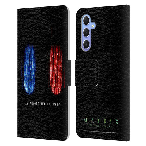 The Matrix Resurrections Key Art Is Anyone Really Free Leather Book Wallet Case Cover For Samsung Galaxy A34 5G