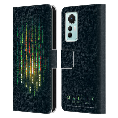The Matrix Resurrections Key Art This Is Not The Real World Leather Book Wallet Case Cover For Xiaomi 12 Lite