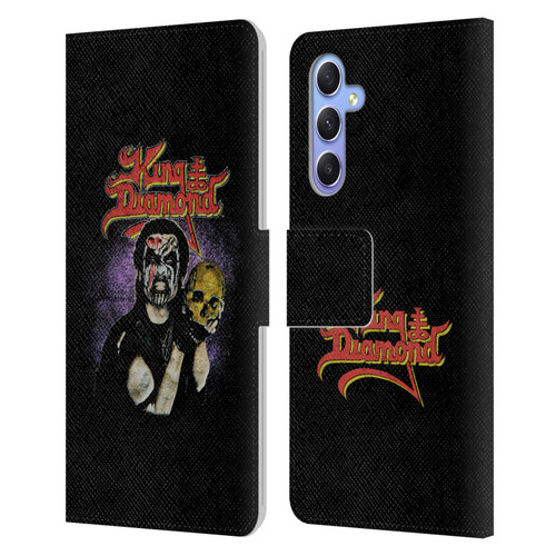 King Diamond Poster Conspiracy Tour 1989 Leather Book Wallet Case Cover For Samsung Galaxy A34 5G