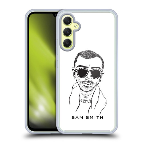 Sam Smith Art Illustration Soft Gel Case for Samsung Galaxy A34 5G