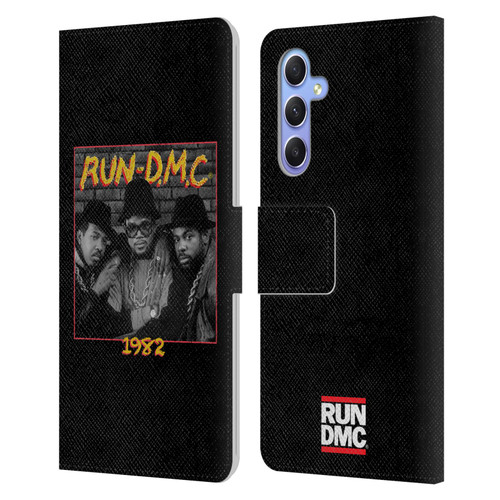 Run-D.M.C. Key Art Photo 1982 Leather Book Wallet Case Cover For Samsung Galaxy A34 5G