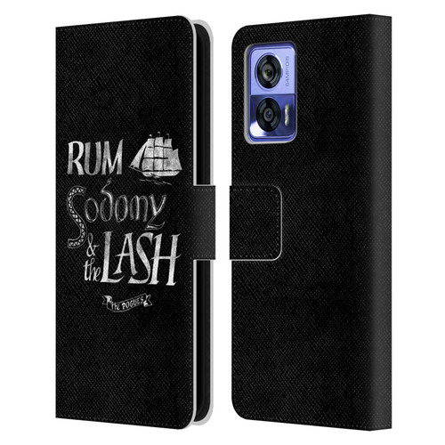 The Pogues Graphics Rum Sodony & The Lash Leather Book Wallet Case Cover For Motorola Edge 30 Neo 5G