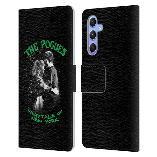 The Pogues Graphics Fairytale Of The New York Leather Book Wallet Case Cover For Samsung Galaxy A34 5G