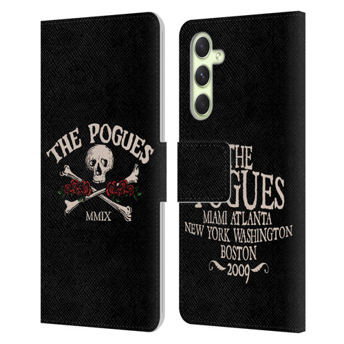 The Pogues Graphics Skull Leather Book Wallet Case Cover For Samsung Galaxy A54 5G