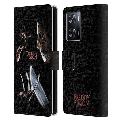 Freddy VS. Jason Graphics Freddy vs. Jason Leather Book Wallet Case Cover For OPPO A57s