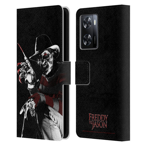 Freddy VS. Jason Graphics Freddy Leather Book Wallet Case Cover For OPPO A57s