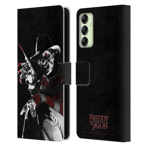 Freddy VS. Jason Graphics Freddy Leather Book Wallet Case Cover For Samsung Galaxy A14 5G
