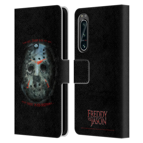 Freddy VS. Jason Graphics Jason's Birthday Leather Book Wallet Case Cover For Sony Xperia 5 IV