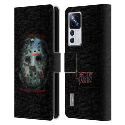 Freddy VS. Jason Graphics Jason's Birthday Leather Book Wallet Case Cover For Xiaomi 12T Pro