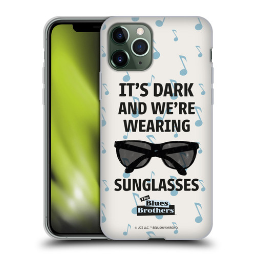 The Blues Brothers Graphics Sunglasses Soft Gel Case for Apple iPhone 11 Pro
