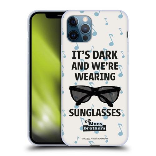 The Blues Brothers Graphics Sunglasses Soft Gel Case for Apple iPhone 12 / iPhone 12 Pro