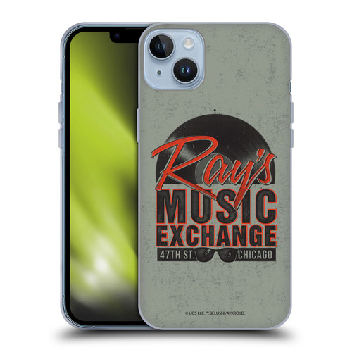 The Blues Brothers Graphics Ray's Music Exchange Soft Gel Case for Apple iPhone 14 Plus