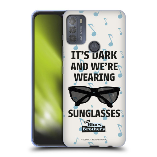 The Blues Brothers Graphics Sunglasses Soft Gel Case for Motorola Moto G50