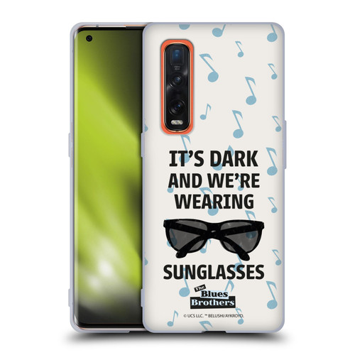 The Blues Brothers Graphics Sunglasses Soft Gel Case for OPPO Find X2 Pro 5G
