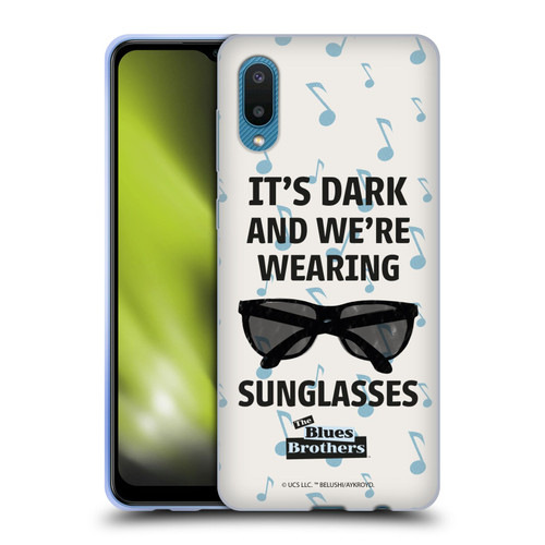 The Blues Brothers Graphics Sunglasses Soft Gel Case for Samsung Galaxy A02/M02 (2021)