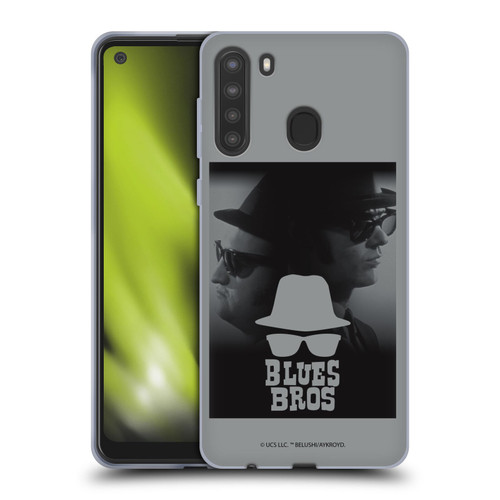 The Blues Brothers Graphics Jake And Elwood Soft Gel Case for Samsung Galaxy A21 (2020)