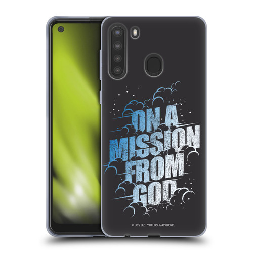 The Blues Brothers Graphics On A Mission From God Soft Gel Case for Samsung Galaxy A21 (2020)