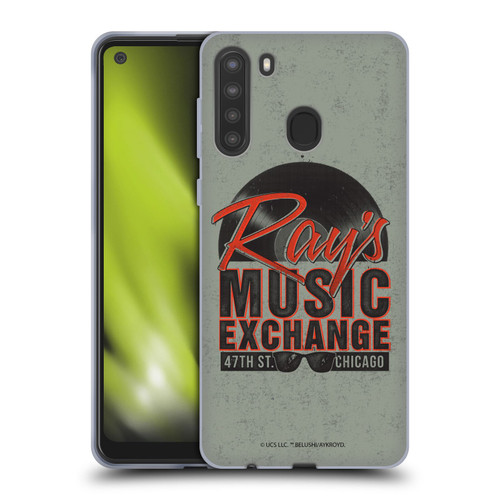 The Blues Brothers Graphics Ray's Music Exchange Soft Gel Case for Samsung Galaxy A21 (2020)