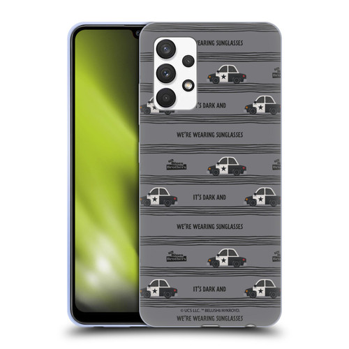 The Blues Brothers Graphics It's Dark Soft Gel Case for Samsung Galaxy A32 (2021)