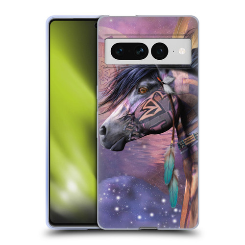 Laurie Prindle Fantasy Horse Native American Shaman Soft Gel Case for Google Pixel 7 Pro