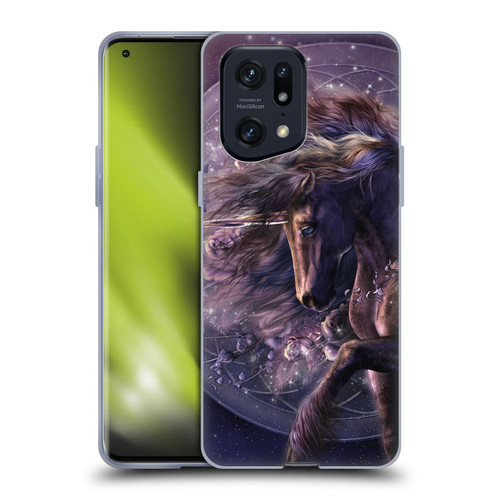 Laurie Prindle Fantasy Horse Chimera Black Rose Unicorn Soft Gel Case for OPPO Find X5 Pro