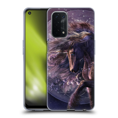 Laurie Prindle Fantasy Horse Chimera Black Rose Unicorn Soft Gel Case for OPPO A54 5G