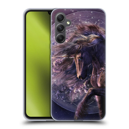 Laurie Prindle Fantasy Horse Chimera Black Rose Unicorn Soft Gel Case for Samsung Galaxy A34 5G