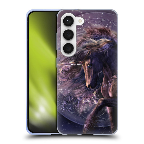 Laurie Prindle Fantasy Horse Chimera Black Rose Unicorn Soft Gel Case for Samsung Galaxy S23 5G