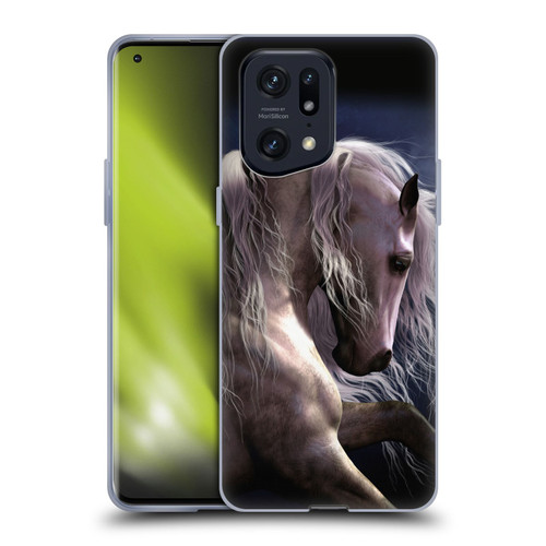 Laurie Prindle Western Stallion Night Silver Ghost II Soft Gel Case for OPPO Find X5 Pro