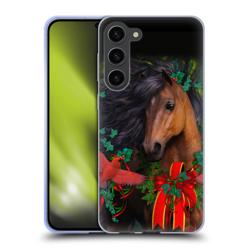 Laurie Prindle Western Stallion A Morgan Christmas Soft Gel Case for Samsung Galaxy S23+ 5G