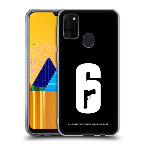 Tom Clancy's Rainbow Six Siege Logos Black And White Soft Gel Case for Samsung Galaxy M30s (2019)/M21 (2020)