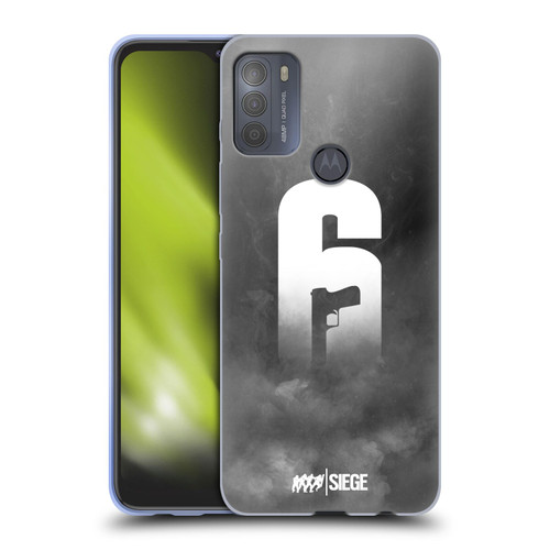 Tom Clancy's Rainbow Six Siege Logo Art Smoke Soft Gel Case for Motorola Moto G50