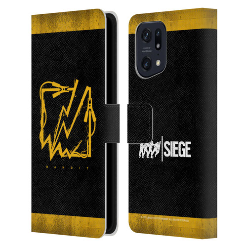 Tom Clancy's Rainbow Six Siege Icons Bandit Leather Book Wallet Case Cover For OPPO Find X5