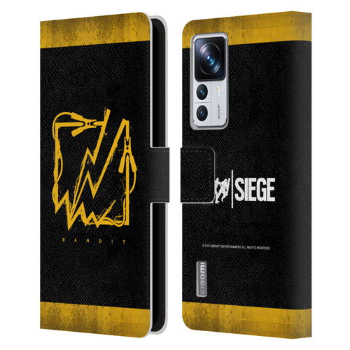Tom Clancy's Rainbow Six Siege Icons Bandit Leather Book Wallet Case Cover For Xiaomi 12T Pro