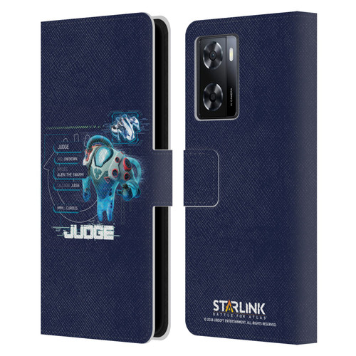 Starlink Battle for Atlas Character Art Judge 2 Leather Book Wallet Case Cover For OPPO A57s