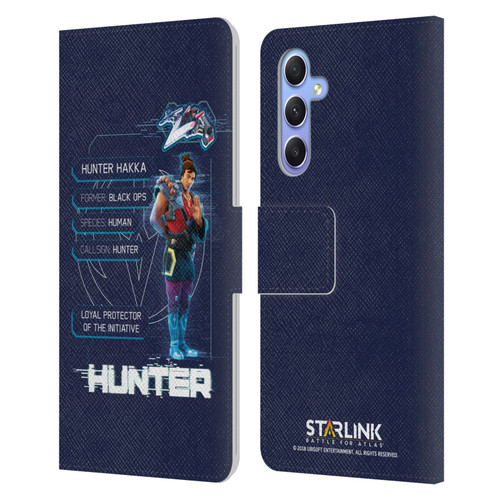 Starlink Battle for Atlas Character Art Hunter Leather Book Wallet Case Cover For Samsung Galaxy A34 5G