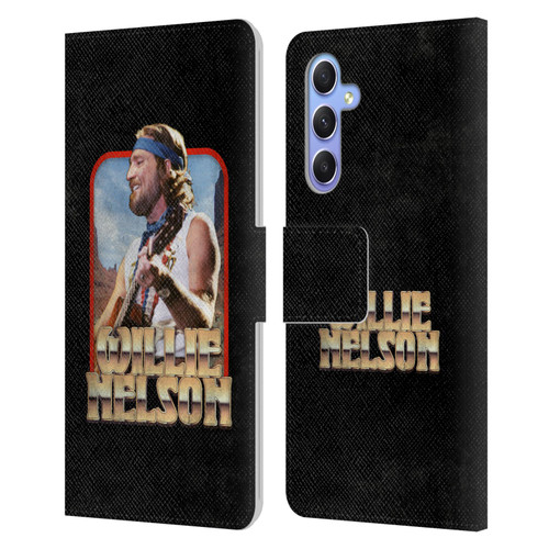 Willie Nelson Grunge Vintage Leather Book Wallet Case Cover For Samsung Galaxy A34 5G