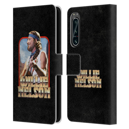 Willie Nelson Grunge Vintage Leather Book Wallet Case Cover For Sony Xperia 5 IV