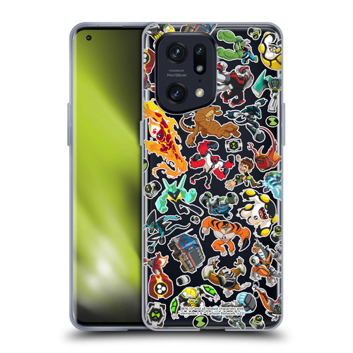 Ben 10: Animated Series Graphics Alien Pattern Soft Gel Case for OPPO Find X5 Pro