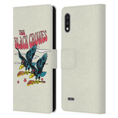 The Black Crowes Graphics Flying Guitars Leather Book Wallet Case Cover For LG K22