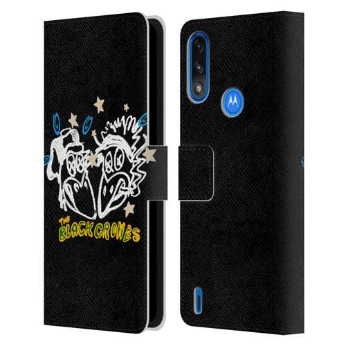 The Black Crowes Graphics Heads Leather Book Wallet Case Cover For Motorola Moto E7 Power / Moto E7i Power