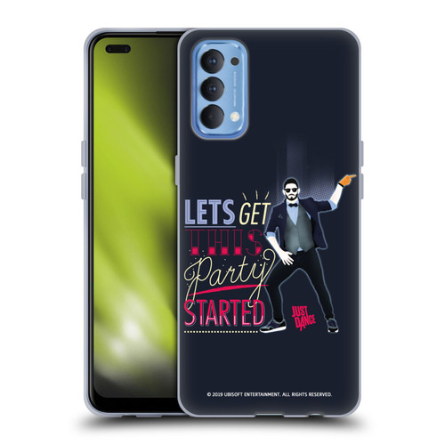 Just Dance Artwork Compositions Party Started Soft Gel Case for OPPO Reno 4 5G