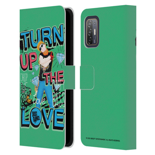 Just Dance Artwork Compositions Drop The Beat Leather Book Wallet Case Cover For HTC Desire 21 Pro 5G