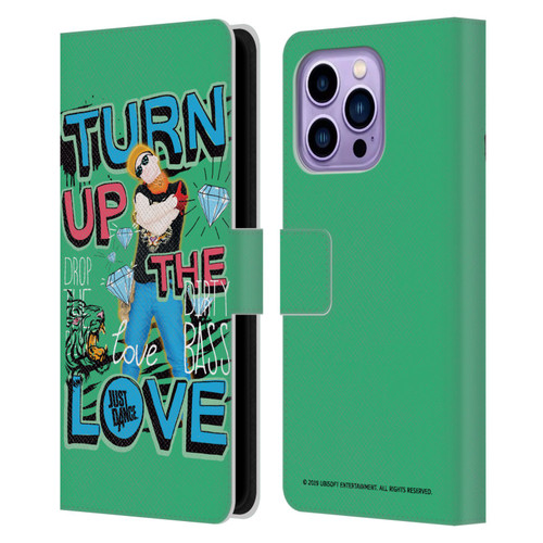 Just Dance Artwork Compositions Drop The Beat Leather Book Wallet Case Cover For Apple iPhone 14 Pro Max