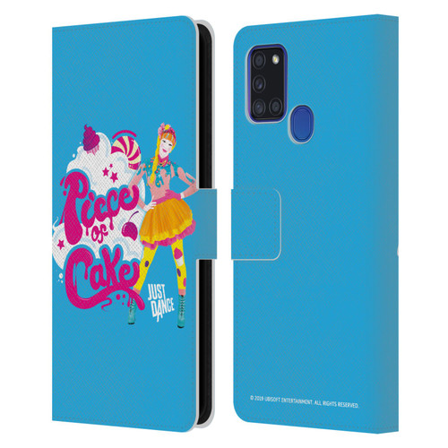 Just Dance Artwork Compositions Piece Of Cake Leather Book Wallet Case Cover For Samsung Galaxy A21s (2020)