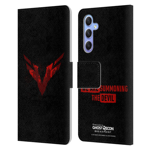 Tom Clancy's Ghost Recon Breakpoint Graphics Wolves Logo Leather Book Wallet Case Cover For Samsung Galaxy A34 5G