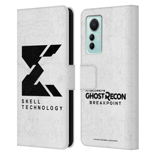 Tom Clancy's Ghost Recon Breakpoint Graphics Skell Technology Logo Leather Book Wallet Case Cover For Xiaomi 12 Lite