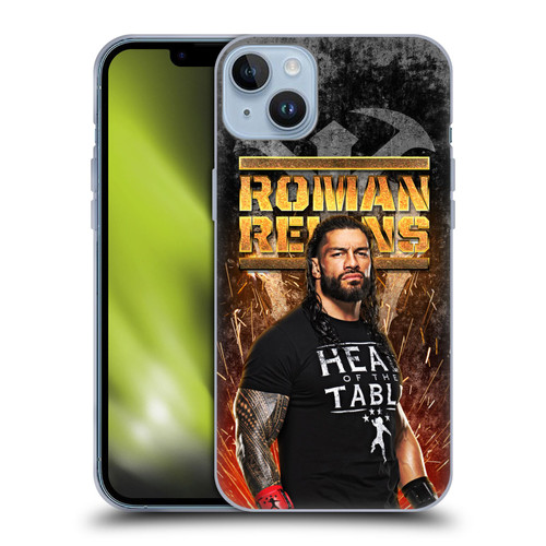 WWE Roman Reigns Grunge Soft Gel Case for Apple iPhone 14 Plus