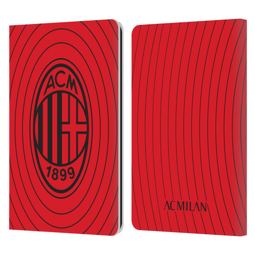 AC Milan Art Red And Black Leather Book Wallet Case Cover For Amazon Kindle Paperwhite 1 / 2 / 3
