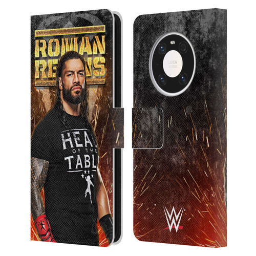 WWE Roman Reigns Grunge Leather Book Wallet Case Cover For Huawei Mate 40 Pro 5G